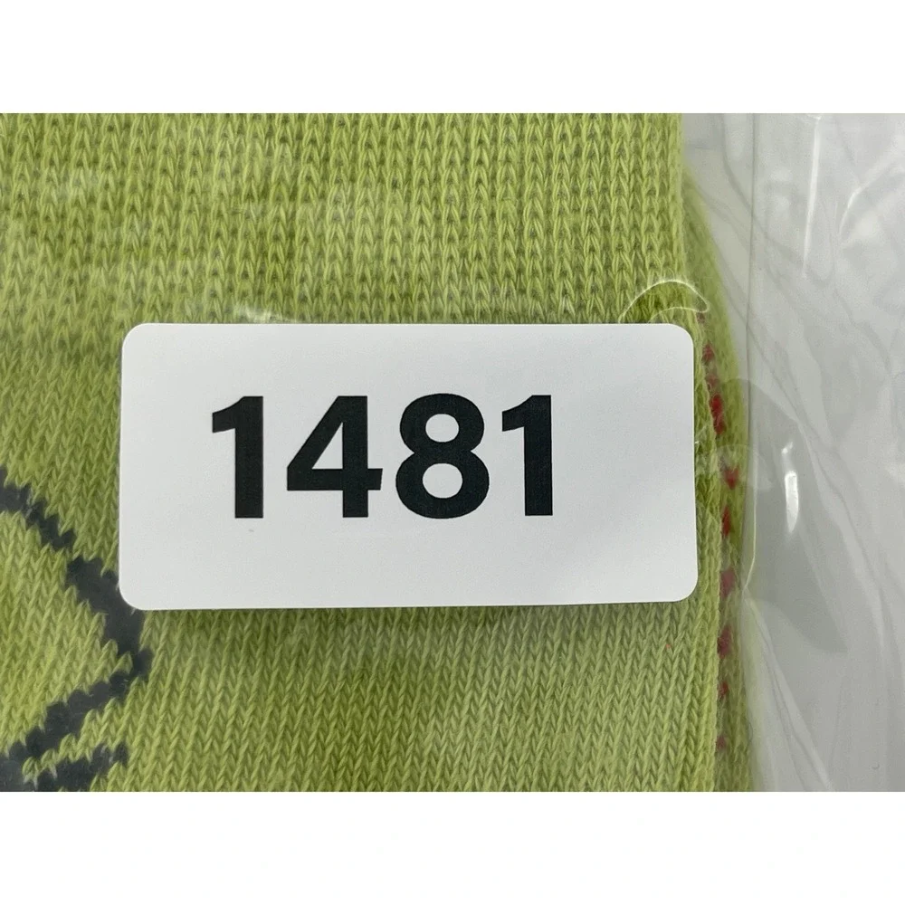 Dr. Seuss Grinch Crew Socks One Size Green Excellent Holiday Character 2023
